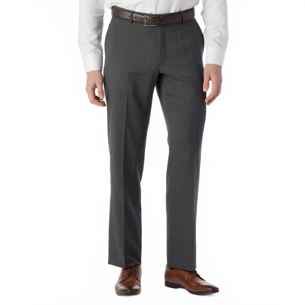 NEW BALLIN wool gabardine comfort-eze trouser in medium  grey